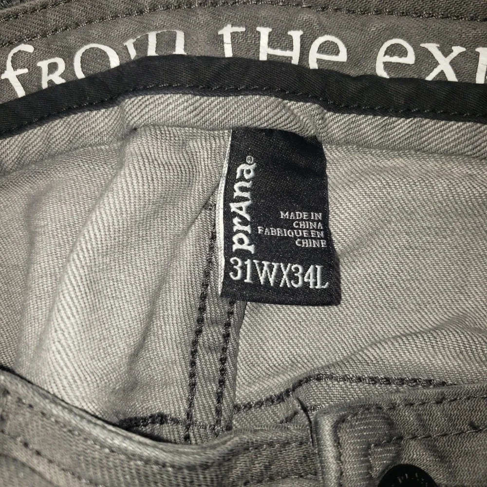 Prana Jeans Breathe Gray Mens Size 31x34 Stretch